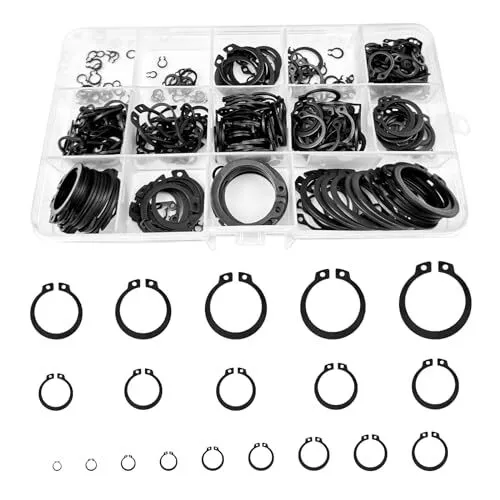 Ceisazira 400 Pièces Circlips Interne Acier Inoxydable, C-Clips Anneau de Retenu