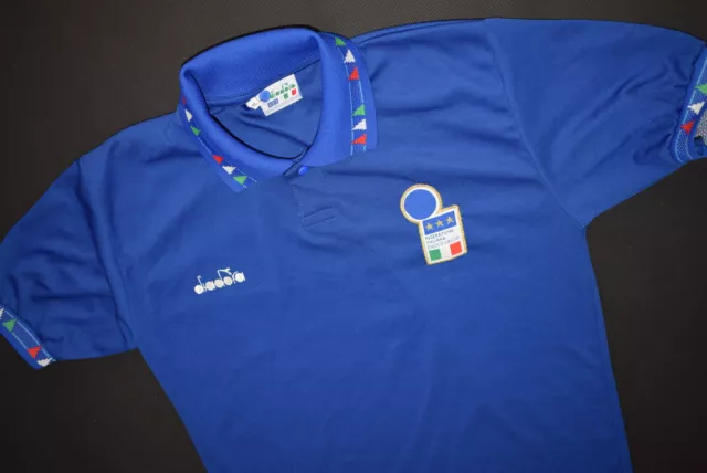 Diadora Italien Trikot Jersey Camiseta Maglia Maillot Shirt Tifosi Italia 90s XL