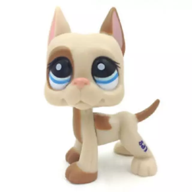 Hasbro Little Littlest Pet Shop LPS Figure Toys # 1647 Great Dane Dog Puppy Pink