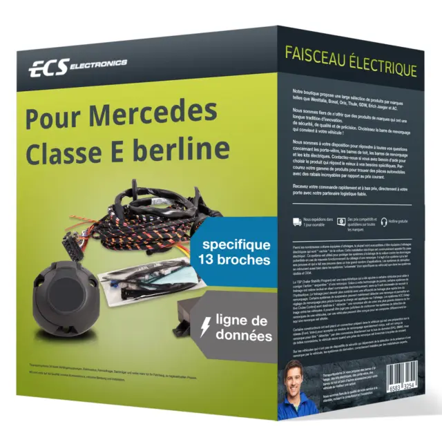 Faisceau spécifique 13 broches pour MERCEDES Classe E berline, type W211 ECS TOP