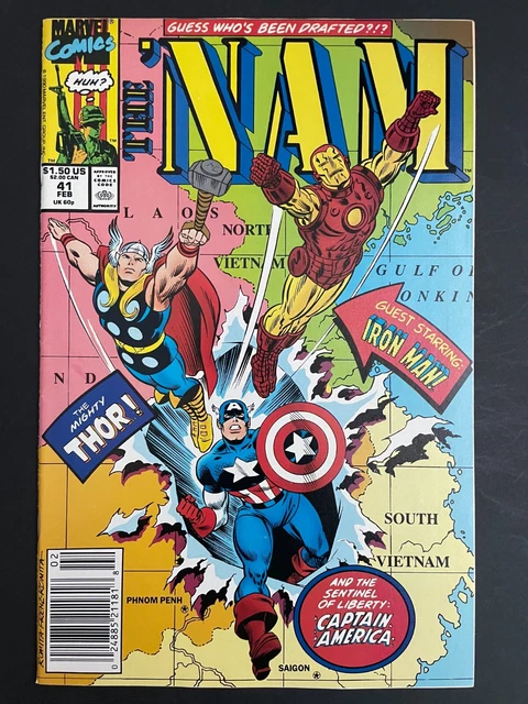 The 'Nam #41 - Thor Iron Man Captain America 1990 Marvel Comics Newsstand NM