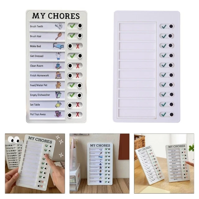 DAILY ROUTINE CHART for Kid Reusable Visual Schedule Board Time ...