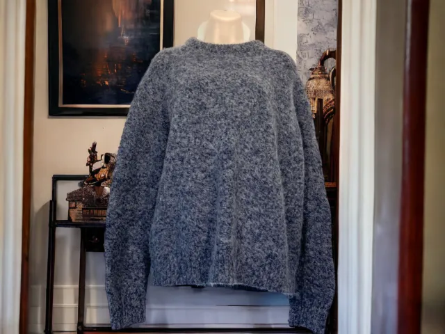 J Crew Sweater Women’s XL Gray Wool Alpaca Blend Crew Neck Long Sleeve Casual