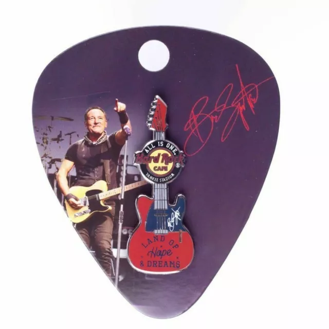 Hard Rock Cafe Mlb Yankee Stadium Bruce Springsteen New York Sig Guitar Le Pin