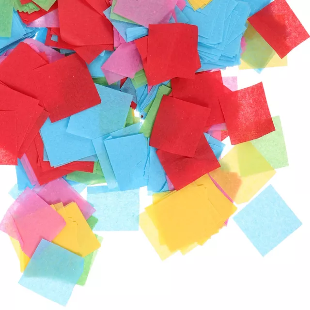 Confeti de papel de seda para hacer manualidades cuadrados de papel de seda colorida artesanía