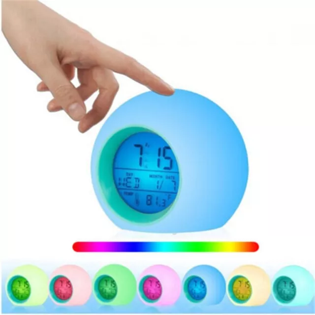 Night Light LED Light Color Changing Digital Alarm Clocks Electronic Clock