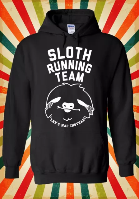 Sloth Running Team Novelty Funny Men Women Unisex Top Hoodie Sweatshirt 1125