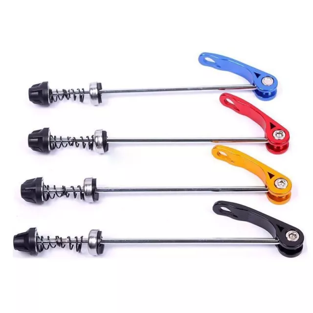 Cycling bicycle skewer set front + rear spit quick tension lever axle iron