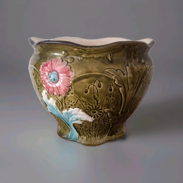 Vintage Large Vase St Clément N°9219 Brown With 2