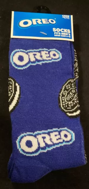 Oreo - Cookie - Blue - Size Men's 6-12 - One Pair - Novelty Socks