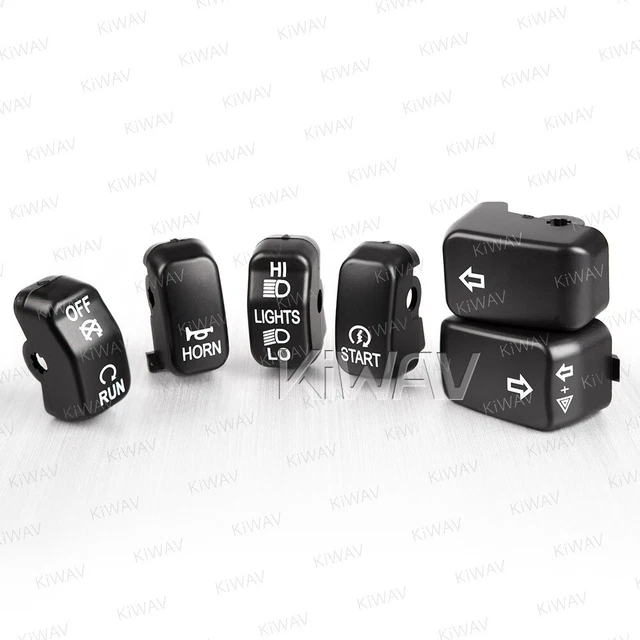 Switch Cap boutons pour cocottes (6pcs) noir pour Harley '10 CVO Fat Bob FXDFSE2