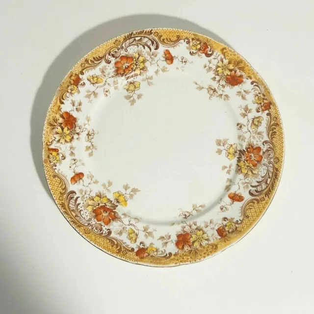 W. Hulme Burslem England Reliable Semi Porcelain 'Maine' Pattern Floral Plate