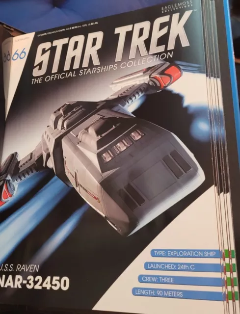 Star Trek Eaglemoss Issue 66 USS Raven & Magazine