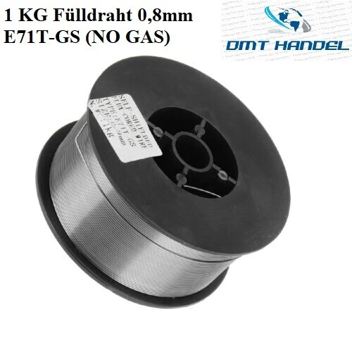 Fülldraht Schweißdraht E71T-GS 0,8 Mm - 1 Kg Rolle, Ohne Schutzgas, Für Fülldraht-Schweißgeräte