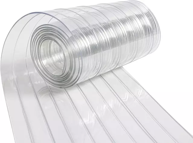 Vinyl Strip Curtain PVC Replacement Strip Door Clear Plastic Strips Freezer for