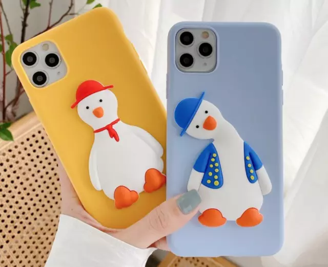 3D Cartoon Penguin Soft Coque Cover Case For Iphone 15 Pro Max 14 13 12 11 Xr Xs