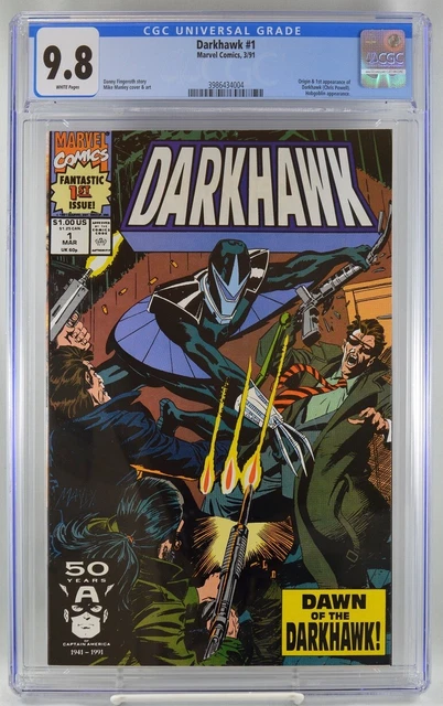 Darkhawk #1 cgc 9.8 Marvel 1991, 1st Appearance and Origin of Darkhawk