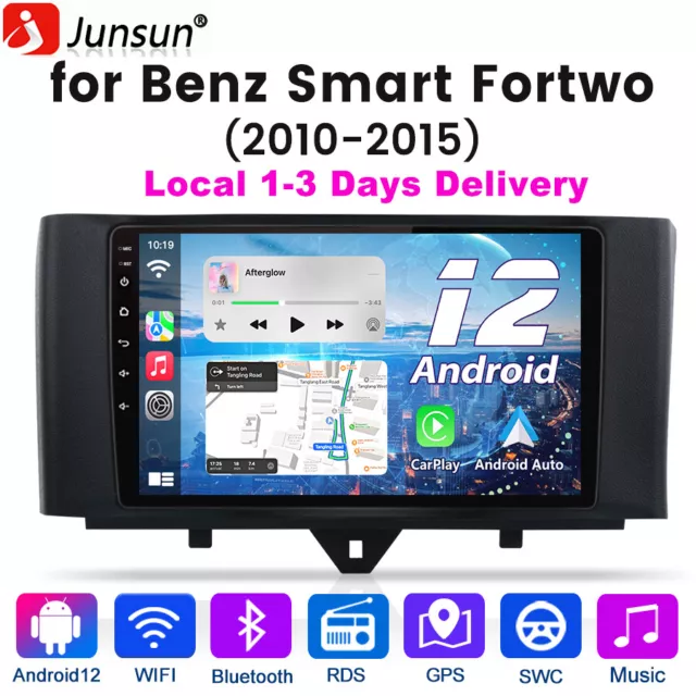 Car Stereo Radio CarPlay For Benz Smart 2010-2015 9"Android GPS Portable 1+32 FM