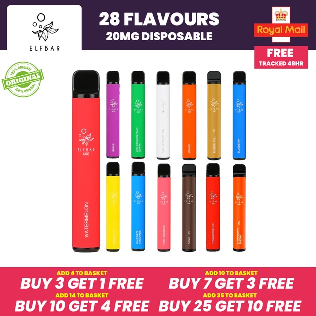 ELF BAR I Disposable Vape I 600 Puff I 20mg I BULK OFFERS EUR 3,40