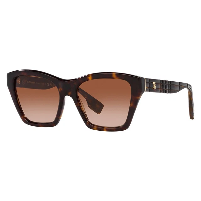 New Authentic BURBERRY BE4391 300213 Shiny Dark Havana/Brown Gradient 54-17-140