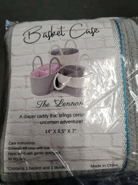Baby Diaper Caddy Organizer Rope Nursery Storage Bin Cotton Portable Basket
