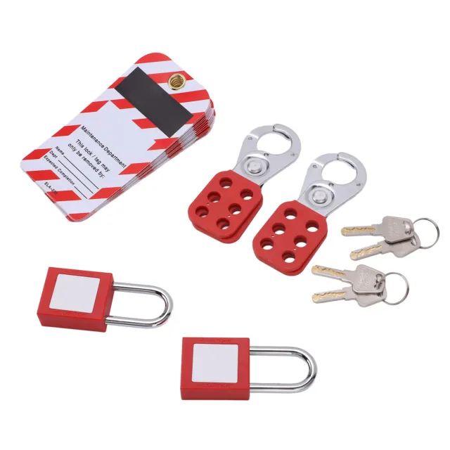 Lockout Tagout Kit Tag Hasp Safety Padlock Hasp Set For Lock Out Tag Out Station