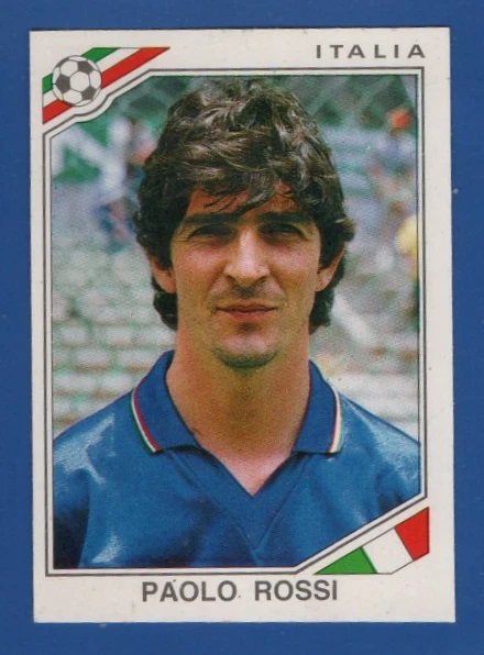Figurine Panini Espana 82 - Paolo Rossi N°50 - Récupérée Avec Velin - Italie