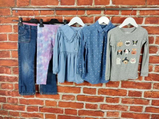 Girls Bundle Age 4-6 Years Gap Zara Etc Long Sleeve T-Shirt Leggings Jeans 116Cm