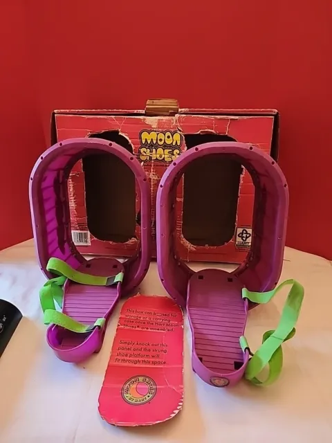 Vintage Moon Shoes 1989 Bouncy Anti-Gravity Boots- Purple & Black