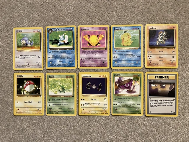 Team Rocket Set WOTC Vintage Pokemon Card Bundle Job Lot NM