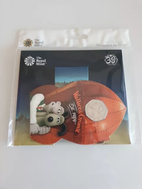 2019 Royal Mint Wallace and Gromit 50p Fifty Pence Coin Pack Sealed 💥