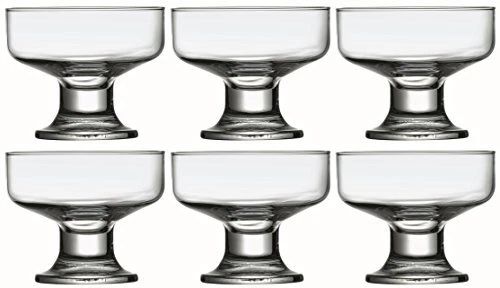 EISGLÄSER MIT FUSS 6 Stück Glas Eisgläser Dessergläser Eisbecher Dessertgläser EUR 1.027,99