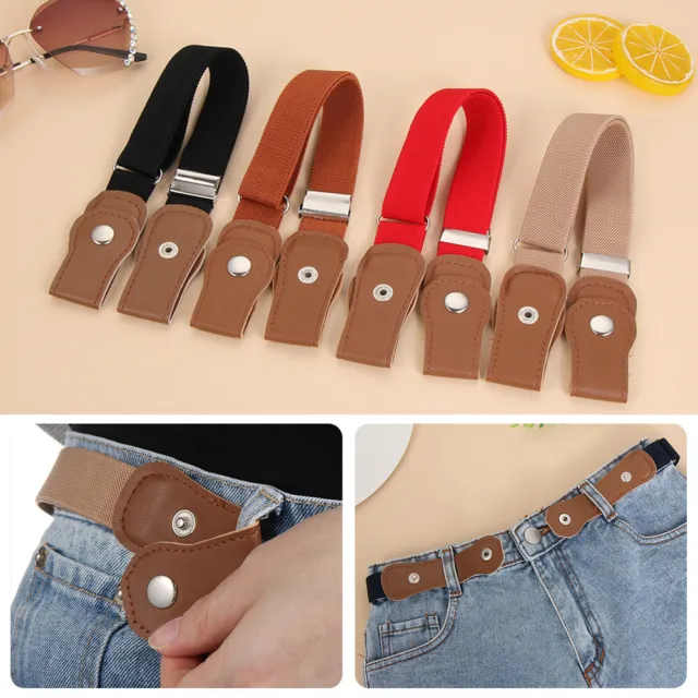 Pants Boys and Girls Kids belts Buckle-Free Belt Waist Belt Stretch Canvas