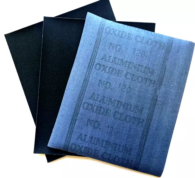 9 x 11" ABRASIVE SANDPAPER SHEETS - 120 GRIT - ALUMINUM OXIDE -PACK OF 50 SHEETS