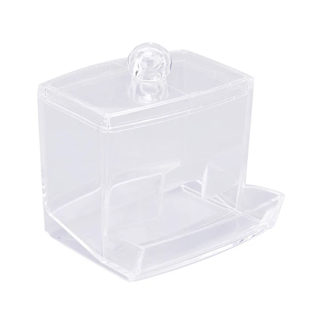 Hot Clear Acrylic Cotton Swab Storage Holder Box Cosmetic Makeup Organizer n#km 8