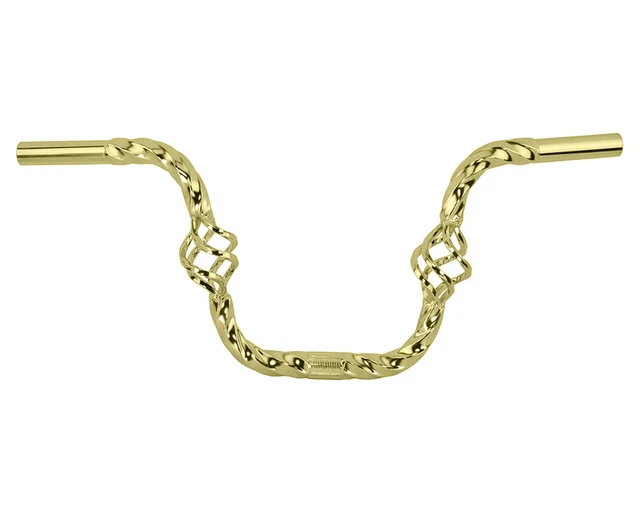 GOLD Bicycle Handlebar 9" Twisted Caged 25.4mm Lowrider Beach Cruiser Bikes GOLD Bicycle Handlebar 9" Twisted Caged 25.4mm Lowrider Beach Cruiser Bikes
