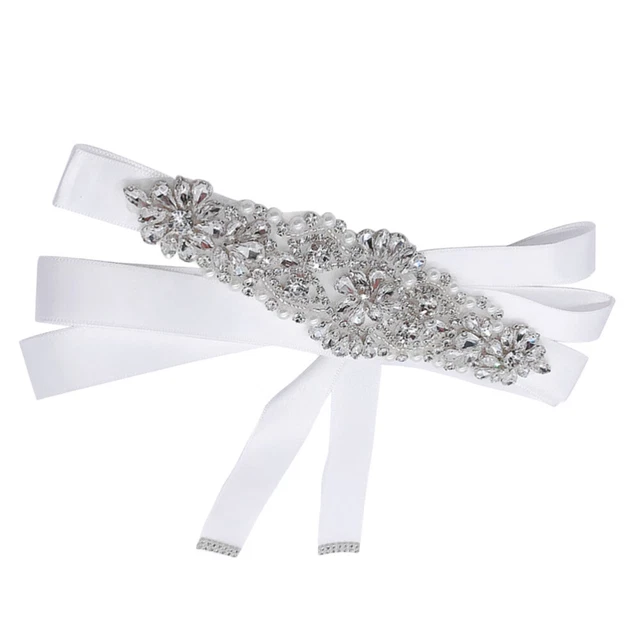 Grande strass elegante sposa donna donna abito formale abito da sposa cintura