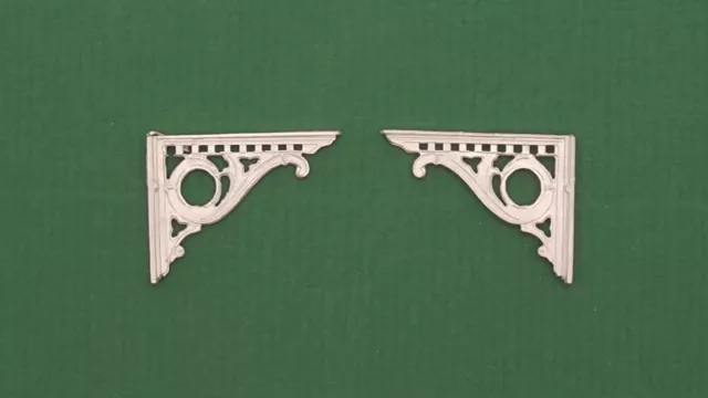 12th scale Dolls House  Pair of Decorative Wall Brackets. Large   By  Lilianne