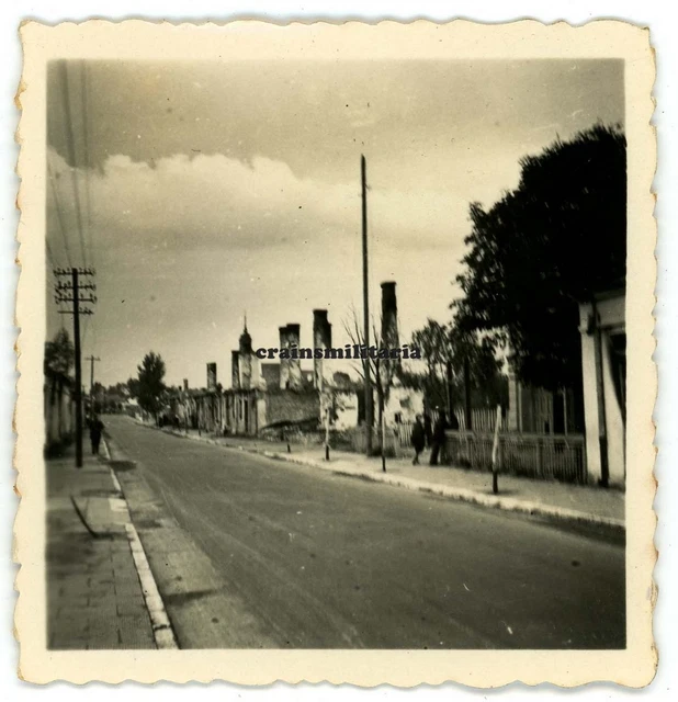 Orig. Foto zerstörtes PETRIKAU Piotrków Trybunalski b. Lodz Polen 1939