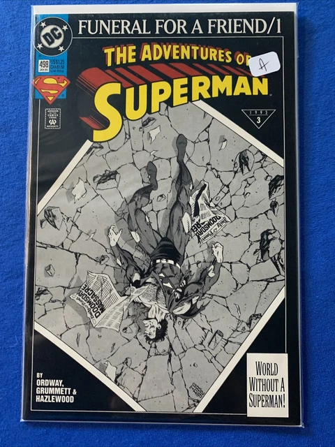 Adventures Of Superman #498 Funeral For A Friend 1 - 1993 DC comics-A