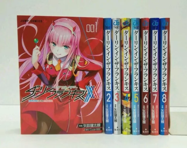 DARLING IN THE FRANXX Vol.1-8 Full set Japanese Language Manga Anime Used