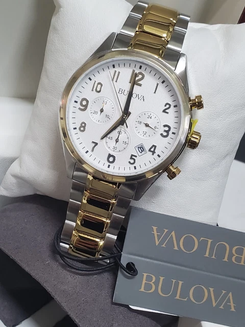 BULOVA TWO TONE C9337011 Quartz Men s Watch 100.00 PicClick