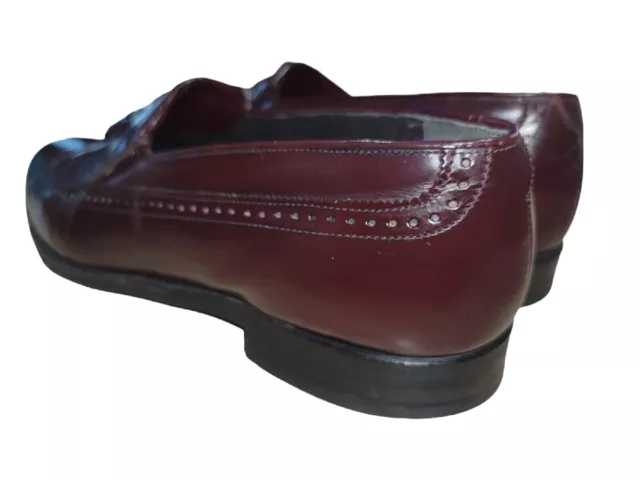 ET WRIGHT MEN'S Burgundy Wingtip Kiltie Tassel Loafers Dress Shoes Size ...