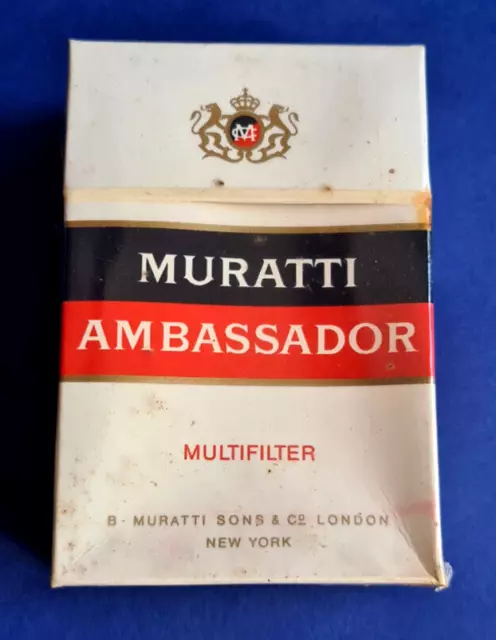 Ancien paquet cigarettes vide pour collection Muratti Ambassador Old Vintage