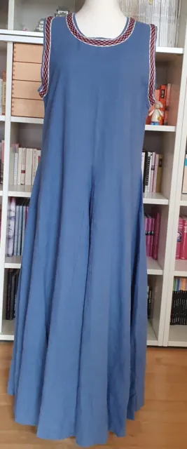 Blaues Mittelalter Kleid 40, 42, 44, Leinen, Hochmittelalter, reenactment