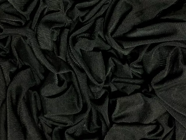 BLACK Elastane 4Way Stretch Nylon Material Spandex Dress Craft Fabric 58  METER 