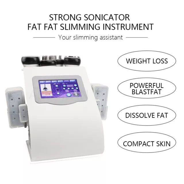 6EN1 Lipoláser Ultrasonido Lipo Liposucción Cavitación 8 Almohadillas LLLT Lipo Grasa Láser