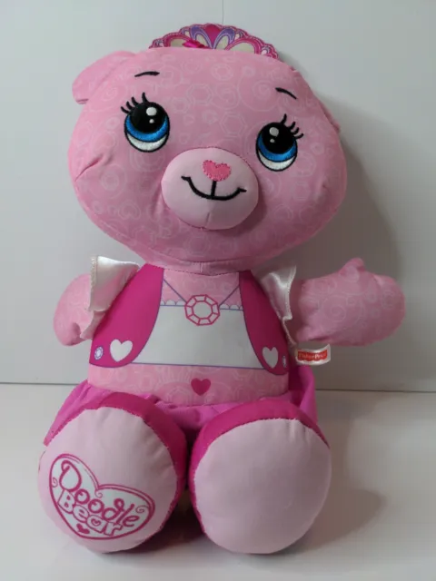 Fisher Price Pink Princess Doodle Bear Plush Stuffed Animal Teddy Bear Toy 2010