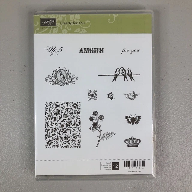 STAMPIN UP CLEARLY For You Set of 12 Clear Mount Rubber Stamps 121976