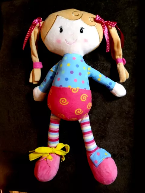 Snuggle Stuffs Doll, Soft Stuffed Plush Toy, Learn to Tie Activity, 15 inch